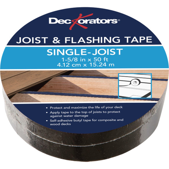 Deckorators 1-5/8 In. x 50 Ft. Single-Joist Butyl Joist And Flashing Tape 401879
