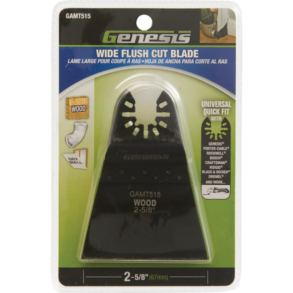 Genesis 2-5-8 In. HCS Flush Cut Oscillating Blade GAMT515 310385
