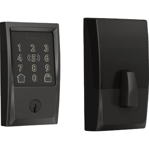 Schlage Encode Plus Century Matte Black Smart WiFi Deadbolt BE499WBVCEN622