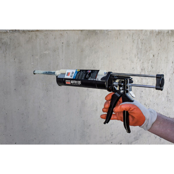 ADT813S Steel Adhesive Dispensing Tool for 12.5 oz. Cartridge ADT813S Steel Adhesive Dispensing Tool for 12.5 oz. Cartridge