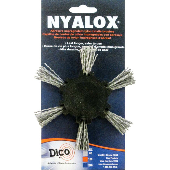 Dico Nyalox 4 In. Grey Coarse Flap Brush 7200033