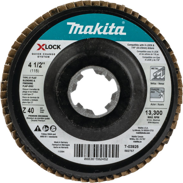 Makita 4.5" 40g Flap Disc T-03925
