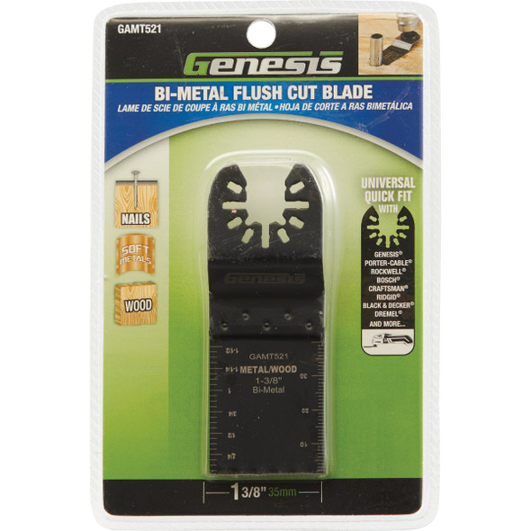 Genesis 1-3-8 In. Bi-Metal Flush Cut Oscillating Blade GAMT521 332718