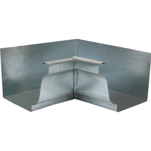 Amerimax 4 In. Galvanized Steel Miter K-Style Gutter Inside Corner 15201
