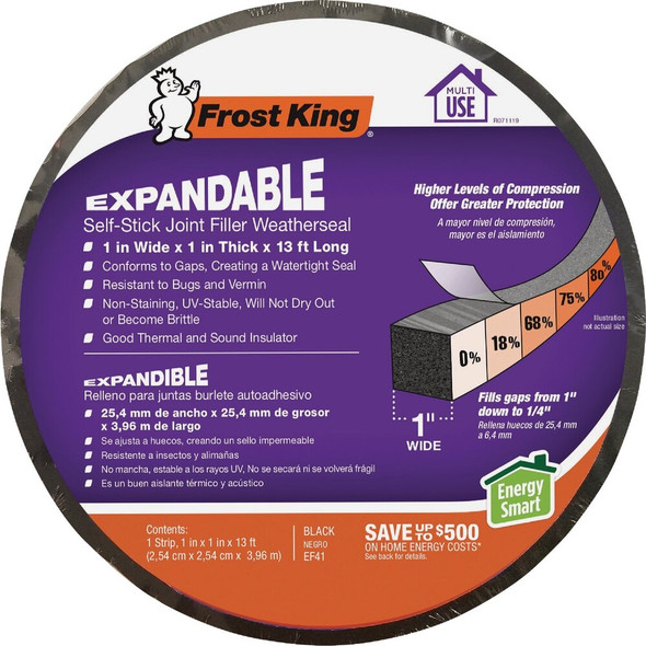 Frost King 1 In. x 1 In. x 13 Ft. Expandable Joint-Filler Weatherseal EF41 130440