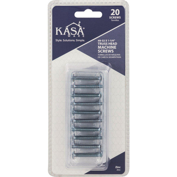 KasaWare 8/32 In. x 1-1/4 In. Truss Head Machine Screws (20-Pack)