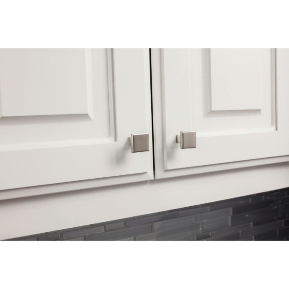 KasaWare 1 In. Diameter Satin Nickel Flared Foot Square Knob (10-Pack) K313SN-10 241850