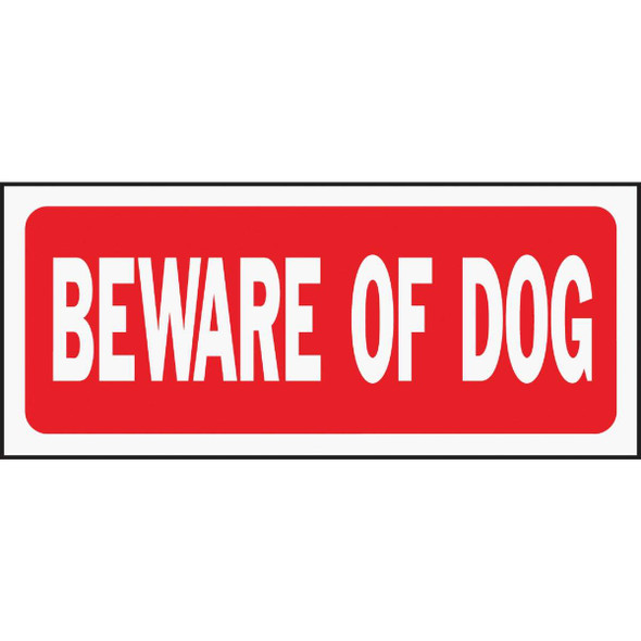 Hy-Ko Plastic Sign, Beware Of Dog 23001 Pack of 5
