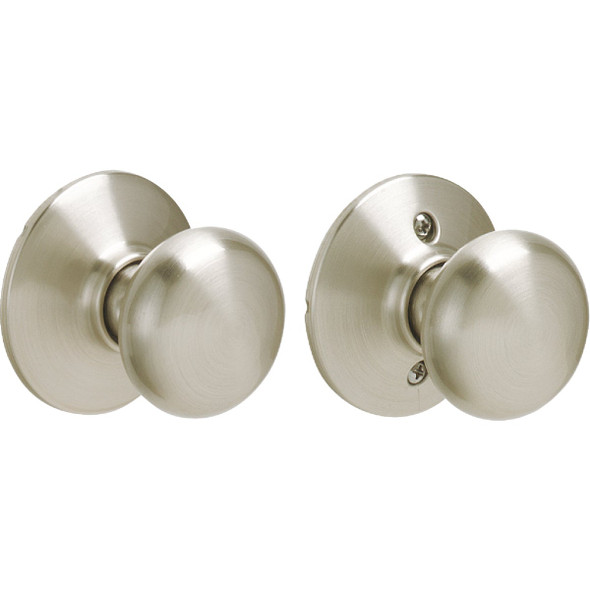 Schlage Plymouth Satin Nickel Hall & Closet Door Knob F10VPLY619