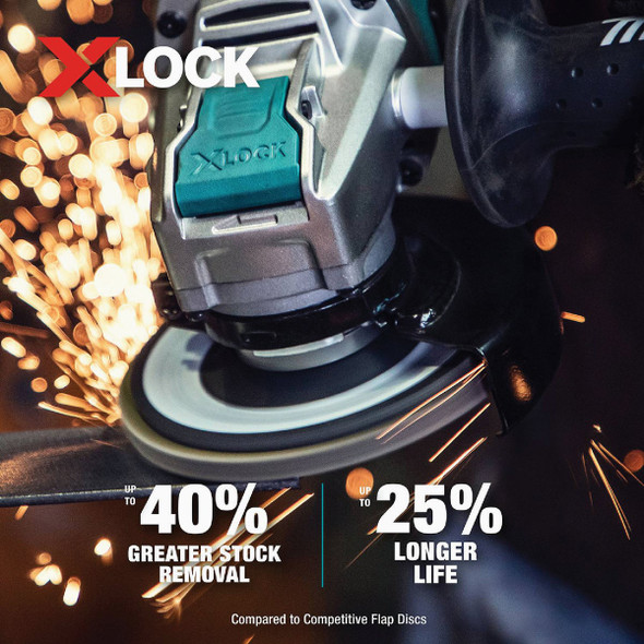 Makita X-LOCK 4-1/2 In. x 7/8 In. 40-Grit Type 29 Zirconia Angle Grinder Flap Disc Makita X-LOCK 4-1/2 In. x 7/8 In. 40-Grit Type 29 Zirconia Angle Grinder Flap Disc