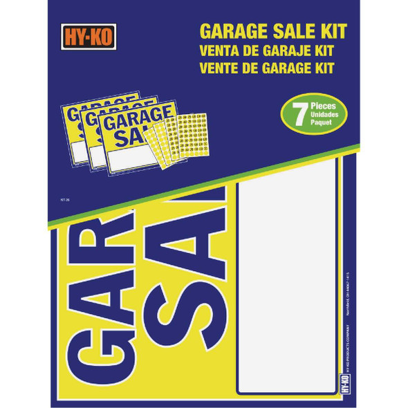 Hy-Ko Garage Sale Sign Kit (7-Piece) KIT-26