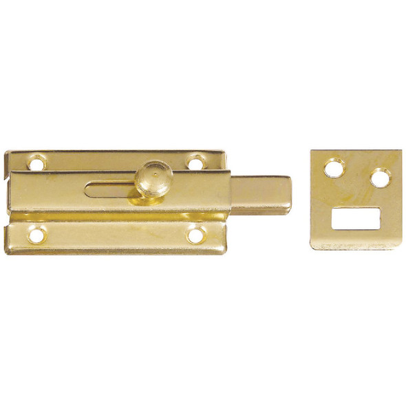National Hardware 3 In. Brass Door Slide Bolt N152-850