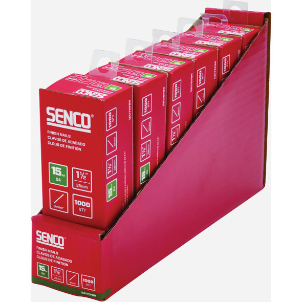 Senco 1-1-2 In. 15-Gauge Bright 34 Degree Angled Finish Nail (1000 Ct.) DA17EPBR 304384