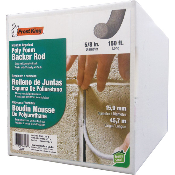 Frost King 5/8 In. x 150 Ft. Poly Foam Backer Rod C23CP