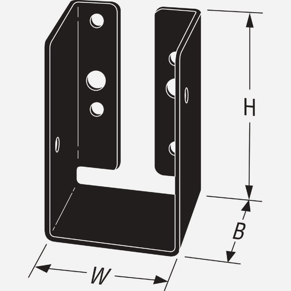 Simpson Strong-Tie Outdoor Accents ZMAX 2X4 Light Joist Hanger APLH24 118029