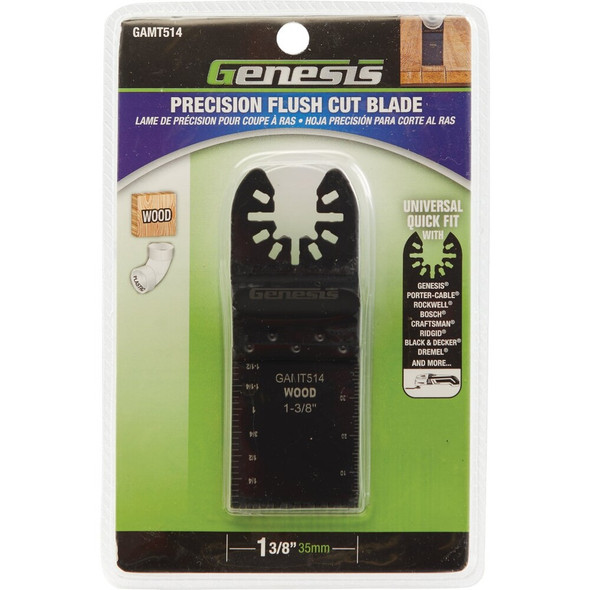 Genesis 1-3-8 In. HCS Flush Cut Oscillating Blade GAMT514 303835