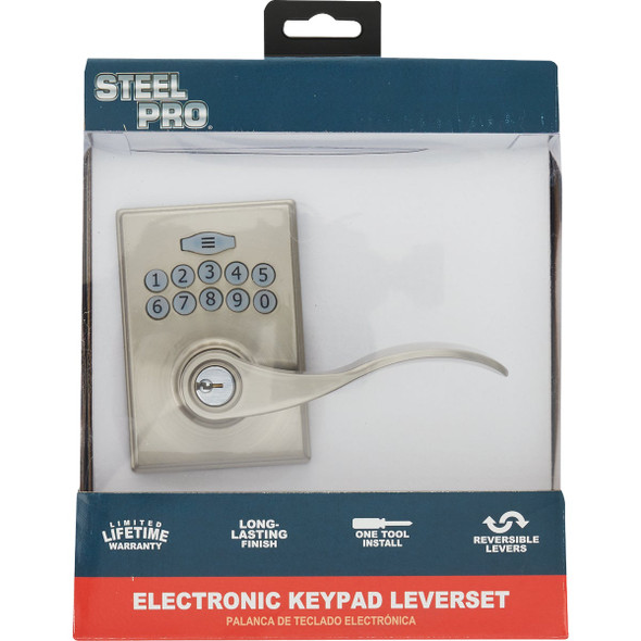 Steel Pro Electronic Leverset, Brushed Nickel GA8X2LC2D0AA 218630
