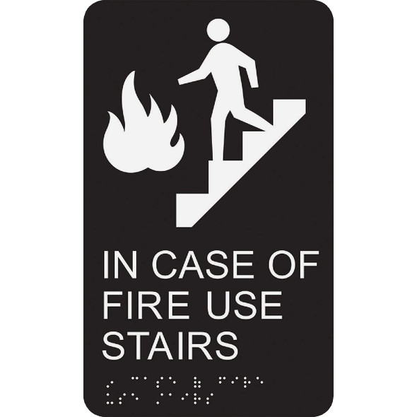 Hy-Ko Braille Use Stairs Sign DB-18