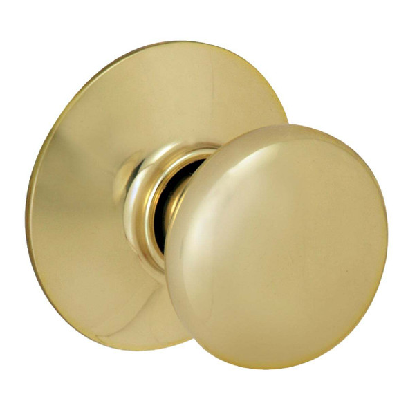 Schlage Plymouth Bright Brass Hall & Closet Door Knob F10VPLY605