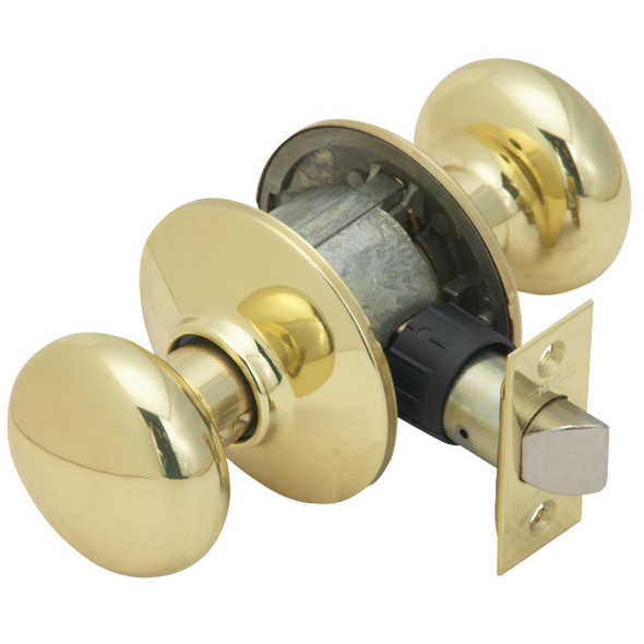 Schlage Plymouth Bright Brass Hall & Closet Door Knob Schlage Plymouth Bright Brass Hall & Closet Door Knob