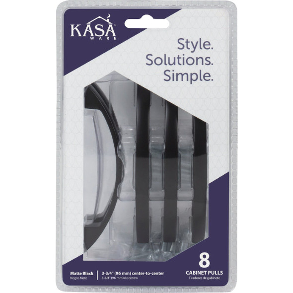 KasaWare 4-7/8 In. Overall Length Matte Black Contemporary Pull (8-Pack)