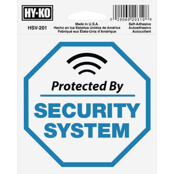 Hy-Ko 4X4 In. Self Adhesive Security System Sign HSV-201