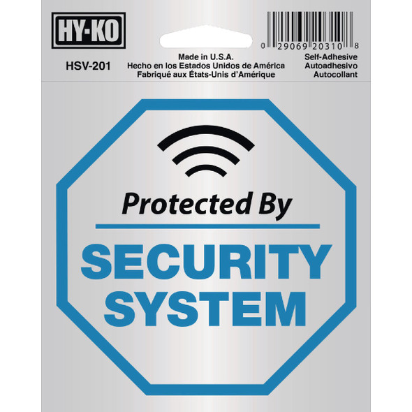 Hy-Ko 4X4 In. Self Adhesive Security System Sign HSV-201 215132