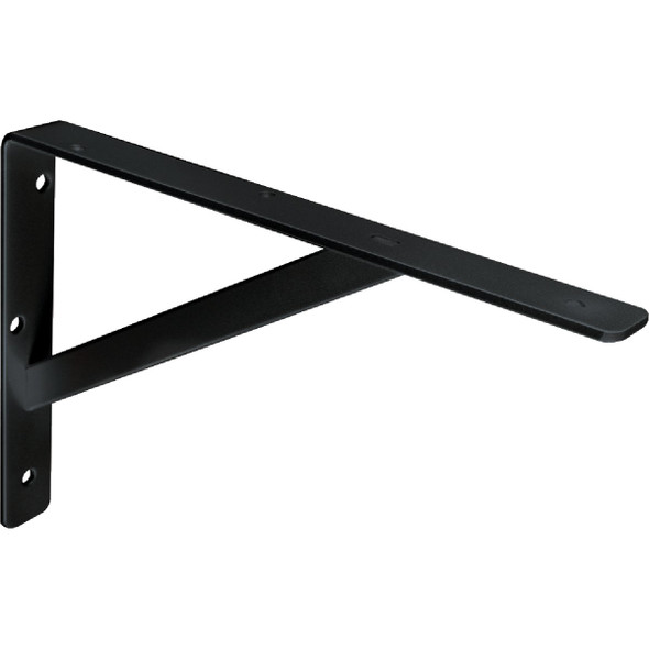 Knape & Vogt 208 Series 12 In. Black Super Duty L-Bracket 208 BLK 300