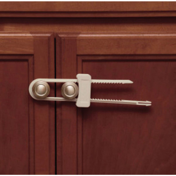 Safety 1st White Double Door Cabinet Slide Lock (2-Pack) 48481 211290