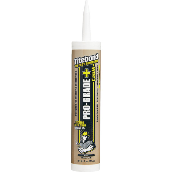 Titebond Pro Grade Plus 10.1 Oz. White Silicone Caulk