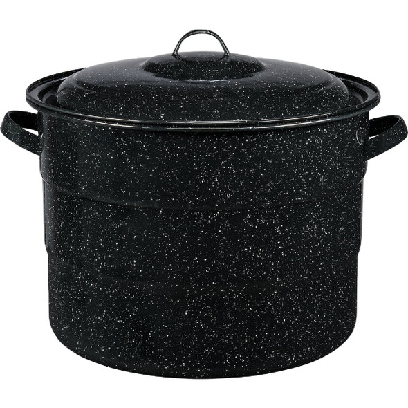 GraniteWare 21 Qt. Black Canner With Jar Rack