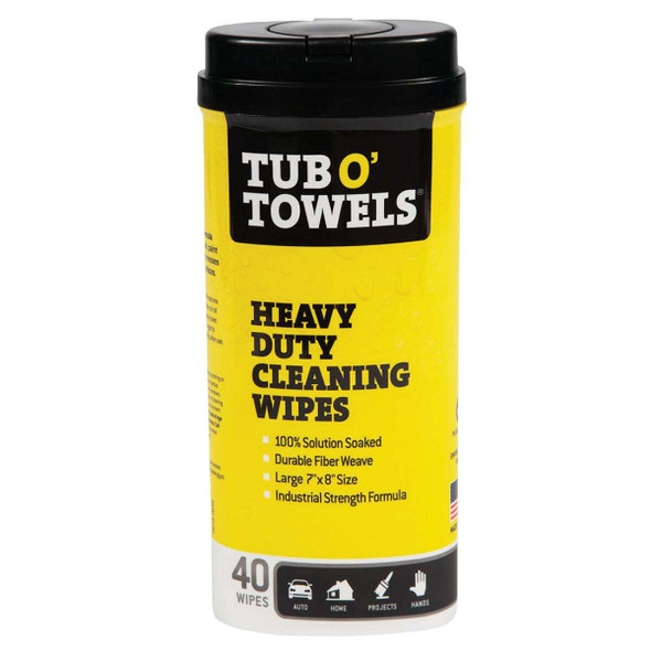 Tub O' Towels Heavy Duty Cleaning Wipes (40-Count) TW40