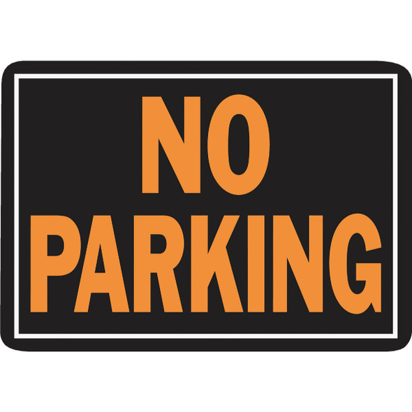 Hy-Ko 10x14 Day-Glo Aluminum Sign, No Parking 805
