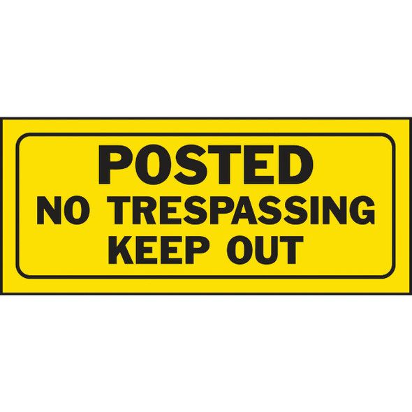 Hy-Ko Plastic Sign, Posted No Trespassing Keep Out 23004 Pack of 5