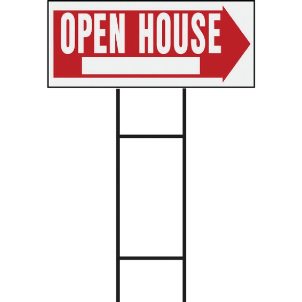 Hy-Ko Corrugated Plastic Sign, Open House RS-803