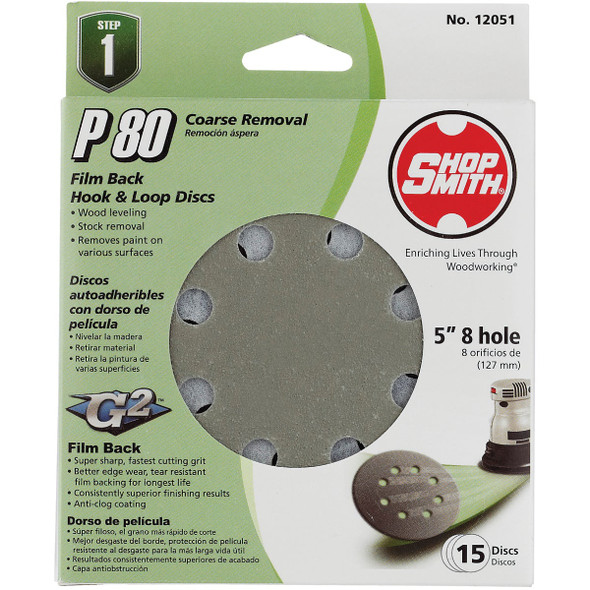 Gator Blade 15pk 5" 80g Sndng Disc 9021GA