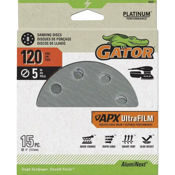 Gator Blade 15pk 5" 120g Sndng Disc 9023