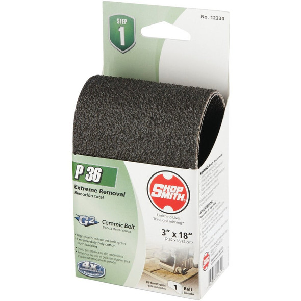 Gator Blade Platinum 3 In. x 18 In. 36 Grit Coarse Heavy Duty Sanding Belt 7083 300930