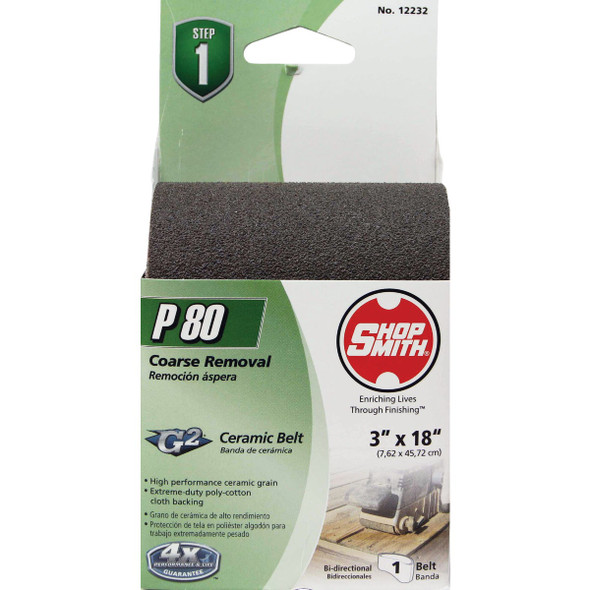 Gator Blade Platinum 3 In. x 18 In. 80 Grit Medium Heavy Duty Sanding Belt 7085