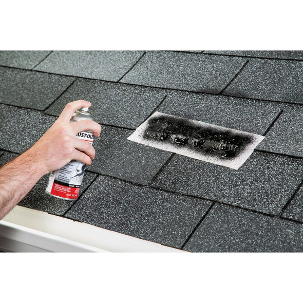 Rust-Oleum 13 Oz. Roofing Triple Thick Roof Patch & Sealer Black Spray 345813 781035