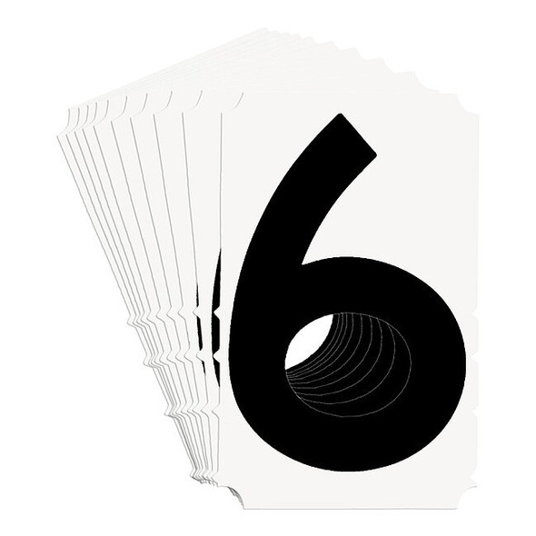 Brady NumberLabel,3-3/4inH,2-1/4inW,PK10 5100P-6