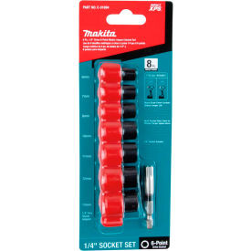 Makita Impact XPS Impact Socket Set w/ Std Socket Adapter 8 Pc 1/4"" Drive 6pt M