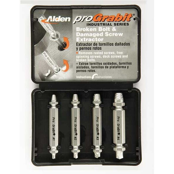 Alden Drill/Extractor Set,4 PC,No 4-3/8 In Cap 8440P