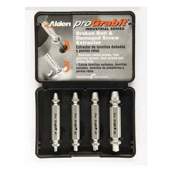 Alden Drill/Extractor Set,4 PC,No 4-3/8 In Cap 8440P