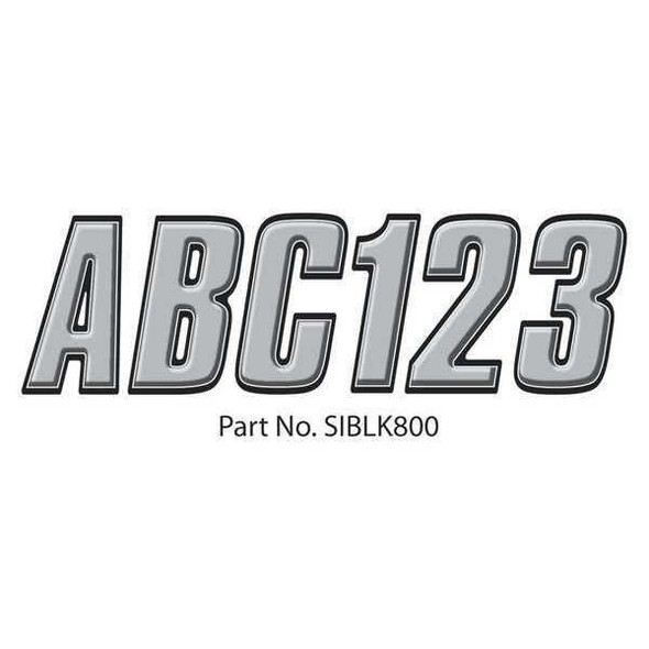 Hardline Products LetterandNumberLabelSet,3inH,1-1/2inW GSIBLK800