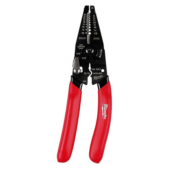 10-28 AWG Multi-Purpose Dipped Grip Wire Stripper & Cutter w/ Reinforced Head