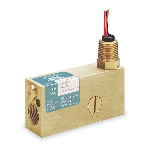 Gems Sensors 1/2" FNPT SPDT Air Flow Switch 3 to 160 scfm FS-10798, 25365