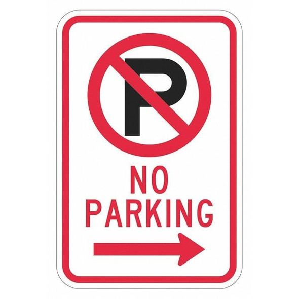 Lyle No Parking Sign,18" x 12, T1-2886-DG_12x18 T1-2886-DG_12x18