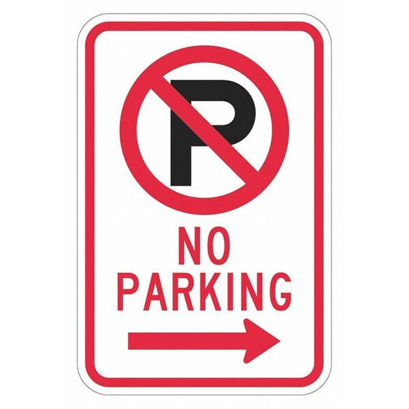 Lyle No Parking Sign,18" x 12, T1-2886-DG_12x18 T1-2886-DG_12x18
