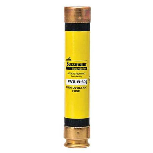 Solar Fuse, PVS-R Series, 60A, Fast-Acting, 600V AC, Cylindrical